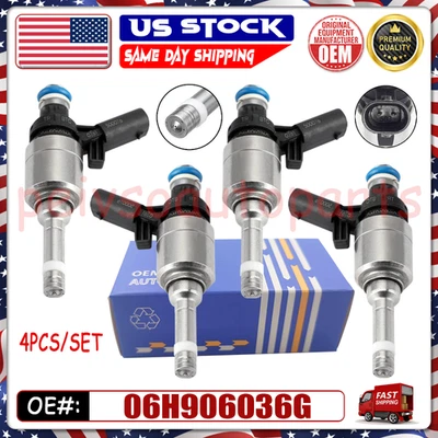 4 piezas inyectores de combustible 06H906036G para VW GTI Tiguan AUDI A3 A4 A5 Q5 TT 2.0TSl Foto 1 de 4