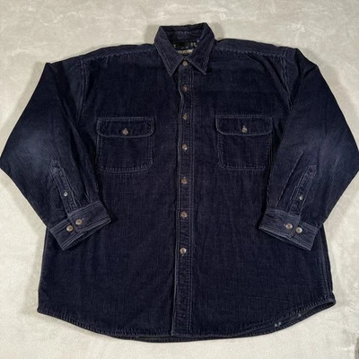 Wolverine Corduroy Fleece Lined Jacket Navy Blue Workwear Casual Men's Size XL - Image 1 of 4