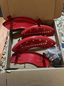 BRAKE CALIPER COVERS FOR 2010-2015 CHEVROLET CAMARO FRONT & REAR SET - Picture 1 of 2