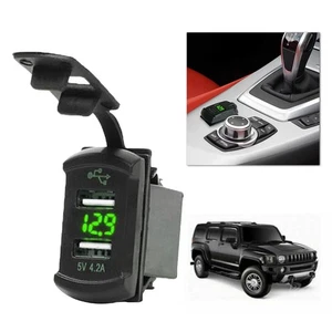 UK~ 12V Car Truck Boat UTV Red LED Dual USB Port Voltmeter Rocker Switch Panel - Picture 1 of 13