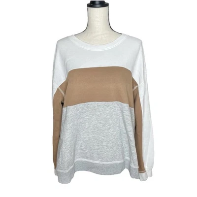 Sudadera Abercrombie & Fitch Suave A&F Polar Bloques de Color Rayas Extra Grande Foto 1 de 4