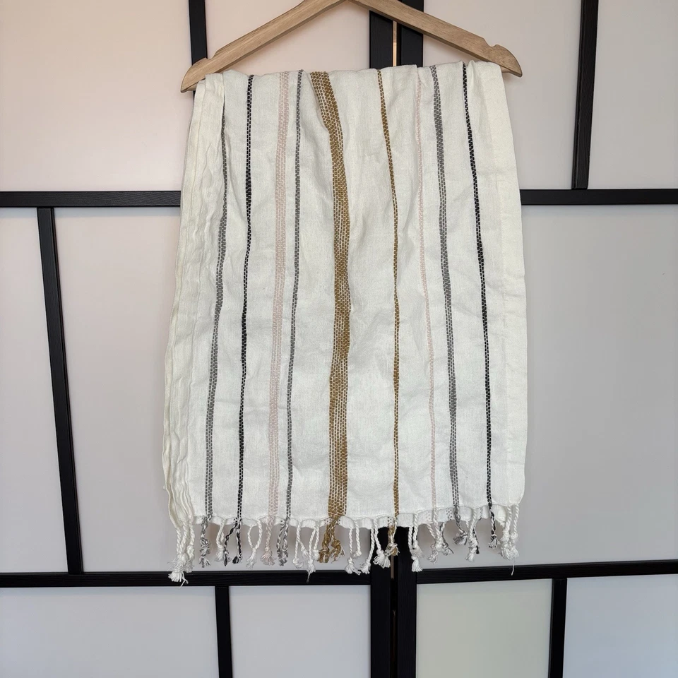 Hearth & Hand With Magnolia Table Runner Linen Blend APPROX 20x90” Boho Rustic - Image 1 of 4