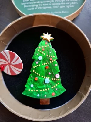 Erstwilder Christmas Tree Topped With Tinsel Brooch Merry Kitschmas 2024 NIB - Image 1 of 4