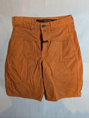 Шорты женские Marithe Francois Girbaud 5/6 высокая талия ретро 90-е джинсовая ткань оранжевые - Изображение 1 из 4