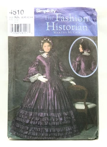 Simplicity Fashion Historian 4510 Misses' Civil War Costume Szs 8-14 - UNCUT - Picture 1 of 2