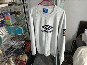 Vintage 90s Umbro Pro Training Top Sweatshirt Men’s XL Grey Football Oasis - Picture 1 of 10