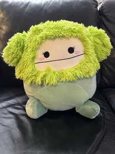"Felpa Squishmallow Kellytoy 12"" BREN The Green Big Foot YETI NUEVO CON ETIQUETAS - Imagen 1 de 5