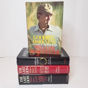 William Manchester Lot 4 HC Books Last Lion 1-2 American Caesar Goodbye Darkness - Bild 1 von 17