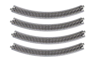 KATO N Gauge Curved Track R315-45°, Set of 4, 20-120, Model Railroad Supplies - Image 1 of 4