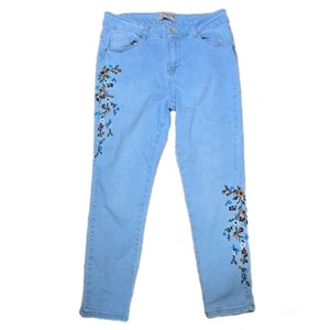 Sandpiper Petite Damen Gr. 8P bestickt Blumen Skinny Jeans Denim Boho Hippie - Bild 1 von 11