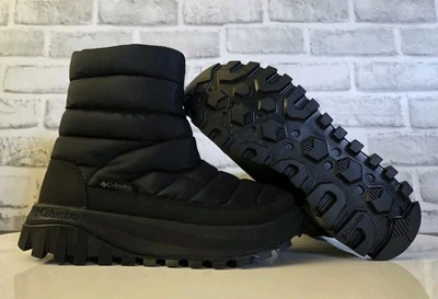 Columbia Snowtrot Mid Snow Boot Women 7. 5 Black Insulated Waterproof BK9165 012 - Image 1 of 4