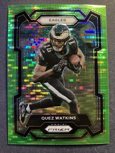 2023 Panini Prizm Quez Watkins Neon Green Pulsar #246 Philadelphia Eagles - Bild 1 von 2