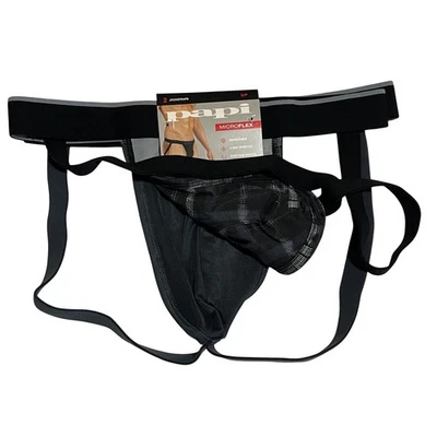 Paquete de 2 correas deportivas Papi Microflex negras/grises nuevas con etiquetas talla S (28-30) Foto 1 de 4