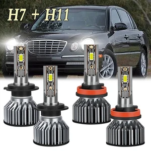 For 2008-2009 Kia Amanti Combo H7 H11 LED Headlight Bulbs Hi Lo Beam 50000 hours - Picture 1 of 13
