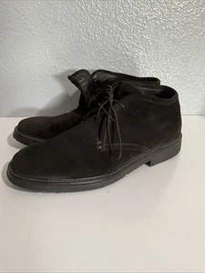 Ermenegildo Zegna Men’s Chukka Boots Suede Brown Size Us 7.5 - Picture 1 of 8