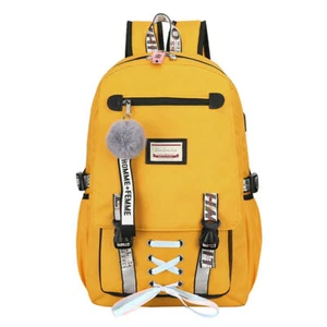 Zaino donna antifurto 19" carica USB tracolla regolabile tracolla borsa scuola - Foto 1 di 8