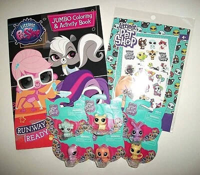 Littlest Pet Shop Mini Escala Mascotas 6 Set Libro de Actividades BONO, Tatuajes Divertidos Nuevo Foto 1 de 2