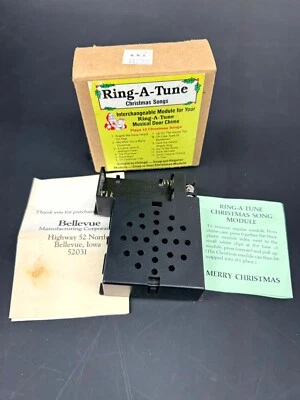Vintage Anel A Tune Musical Porta Sino 12 Canções de Natal Bellevue Fabricação - Imagem 1 de 4