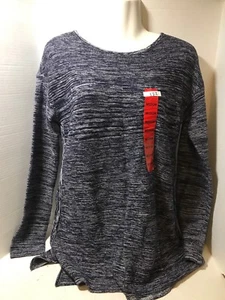 Women's Ellen Tracy Marled Boat Neck Pullover Sweater - Blue Size M - Picture 1 of 2