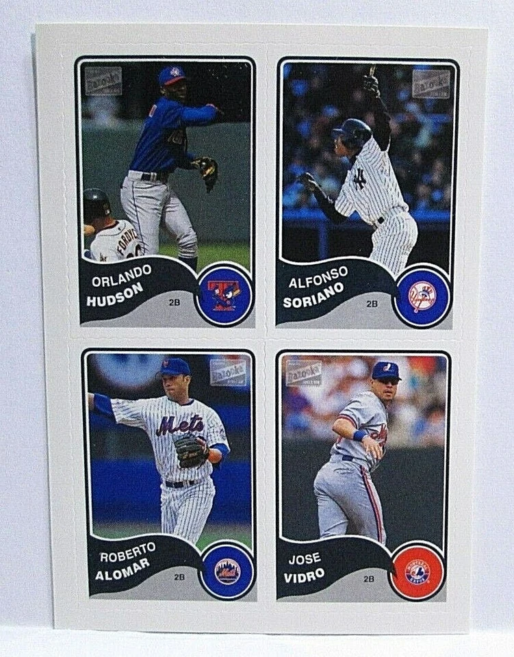2003 Topps Bazooka Sticker 3/5 Alomar Vidro Hudson & Soriano  - Image 1 of 2