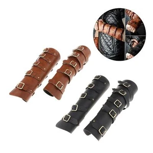 Armguard, Leather Forearm Bracers, Adjustable Arm Guard - Picture 1 of 4