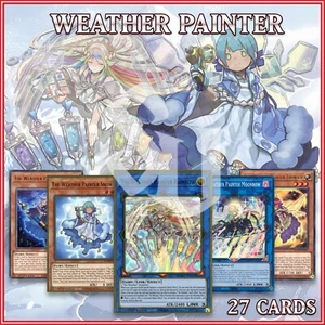 WEATHER PAINTER DECK 27 | Rainbow Snow Moonbow Cloudy Canvas Rain YuGiOh🔥 - Picture 1 of 2