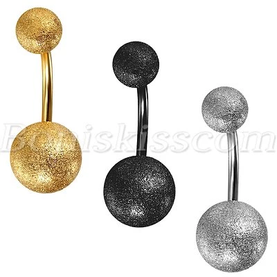 Stainless Steel Matte Belly Button Body Jewelry Piercing Navel Ring Earrings New - Image 1 of 2