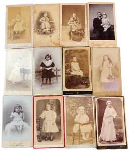Lot photos anciennes cdv Fillettes et jeunes filles 1860 (2) - Imagen 1 de 4