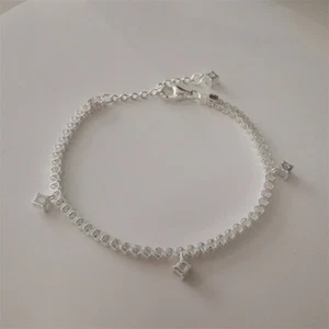 Silber Funkelnder Tropfen Tennis Armband Pandora Zeitlos Sterling - Bild 1 von 4