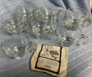 Vintage Anchor Hocking Glass Company Clear Pearl Crystal Punch Tea Cups Set 24 - Picture 1 of 1