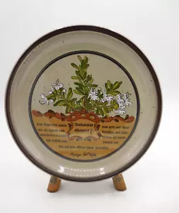 Vintage Stoneware Plate Rosmarinus Rosemary Decorative Plate Herbs 7.5" - Picture 1 of 5