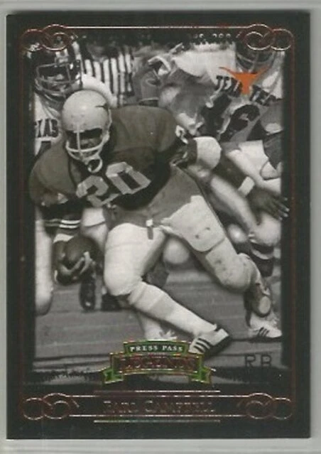 Earl Campbell Oilers Texas 2008 Press Pass Legends BRONZE DARK JERSEY 253/999 - Image 1 of 1