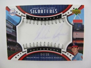 2007 Upper Deck 4/30 Sweet Spot Signatures Nolan Ryan SPS-NR  Autographed Card