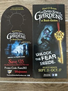 Busch Gardens 2012 Howl O Scream Halloween Leaflet & Door Promo MINT VERY RARE - Picture 1 of 4
