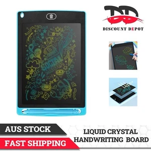 8.5" 10" 12" LCD Writing Tablet Drawing Board Colorful Handwriting Pad Kids AU - Picture 1 of 11