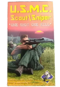 U.S.M.C Scout Sniper One Shot One Kill Somalia Combat Brian Gauthier 2 VHS Tapes - Picture 1 of 8