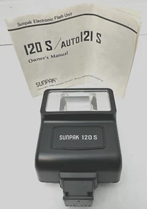 Sunpak 120s elektronisches Kamerablitzgerät Aufsatz getestet funktioniert - Bild 1 von 2