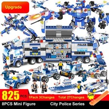 Lego City Special Police Series SWAT: 8 IN 1 with Truck Station Building Blocks