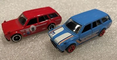 Hot Wheels 2 Diferentes 71 Datsun 510 Bluebird Wagon Blister Tiradores Como Nuevo Suelto Foto 1 de 4