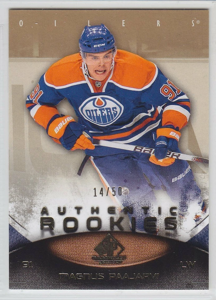 2010-11 UD SPGU MAGNUS PAAJARVI RC GOLD /50 Authentic Rookie SP Game Used Oilers - Image 1 of 1
