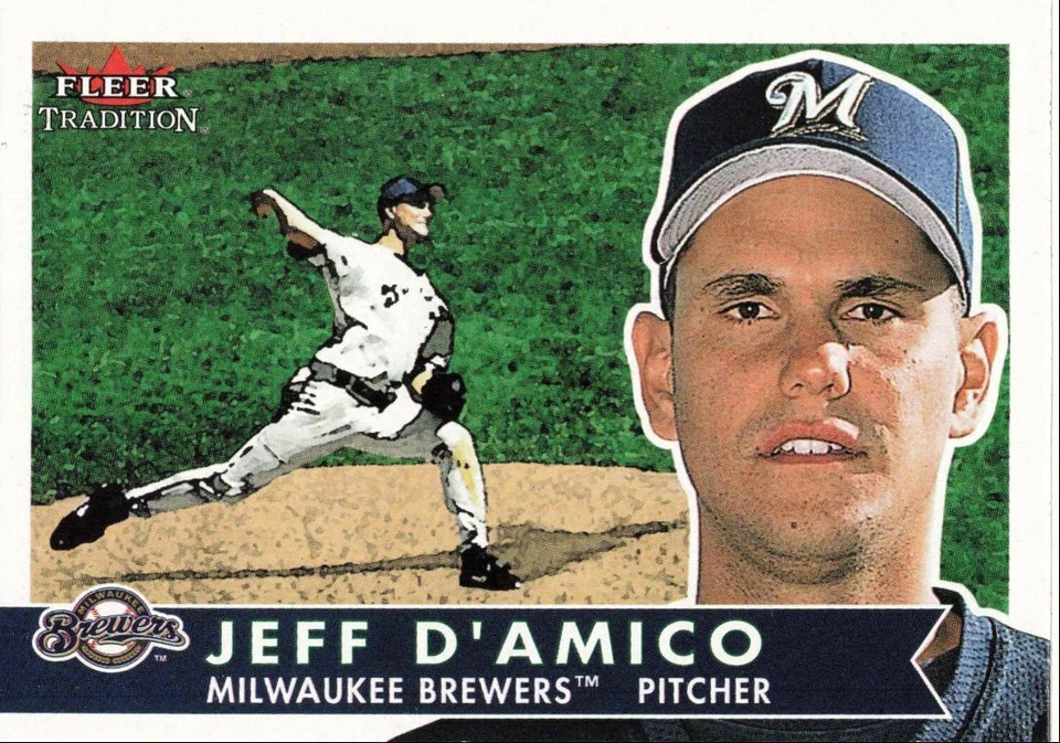 2001 Fleer Tradition Baseball Jeff D'Amico Milwaukee Brewers #159 - Image 1 of 2