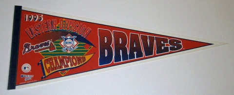 1995 Atlanta Braves NL Eastern Division Champs pennant John Smoltz Tom Glavine Cover