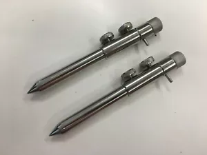 2 x Bank Sticks 15-25 cm. Solid Stainless Steel. Carp / Coarse Fishing tackle. - Picture 1 of 1