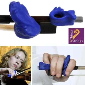 Bow Hold Buddies Violine oder Viola Things 4 Saiten blau Zubehörgriff NEU - Bild 1 von 3