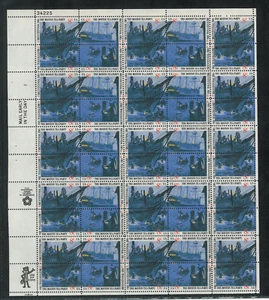 1973 US SC 1483 Boston Tea Party Full Sheet EFO, Black Shift Error - MNH Mint - Picture 1 of 1
