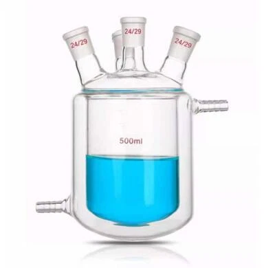 Customizable Joint Double Jacketed Flask 10ml-1000ml Lab Reactor Bottle - Image 1 of 4