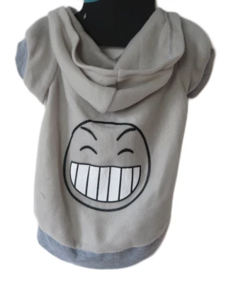 HUKA Hundepullover mit Kapuze Gr. M Grau mit Motiv – Neu - Bild 1 von 2