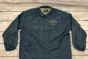 VTG USS Wisconsin BB-64 Battleship Navy Military Button Up Bomber Jacket - Sz XL - Picture 1 of 8