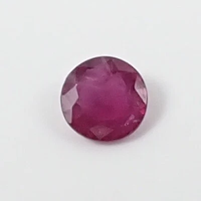 Natural Round 4.1mm Purplish Red Color Ruby Loose Gemstone, 0.27 carat, L08 - Image 1 of 4