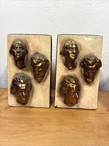 Präsident Lincoln, Washington, Jefferson Skulptur Statue Buchstützen Bronze - Bild 1 von 8